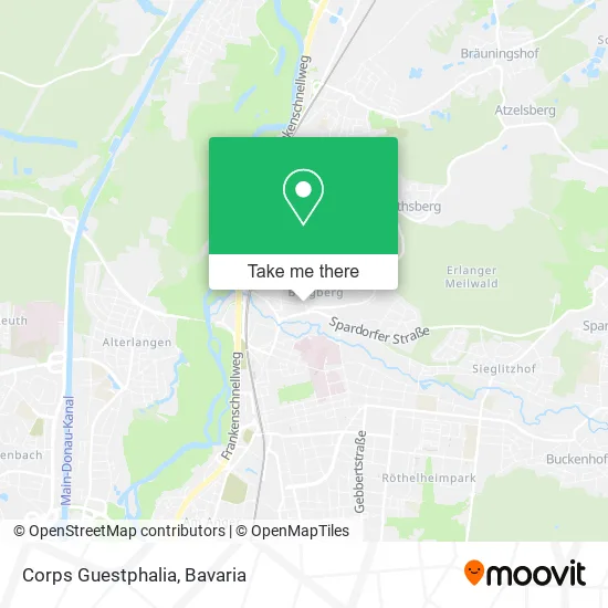 Карта Corps Guestphalia