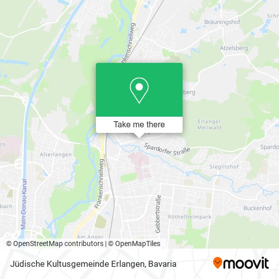 Jüdische Kultusgemeinde Erlangen map
