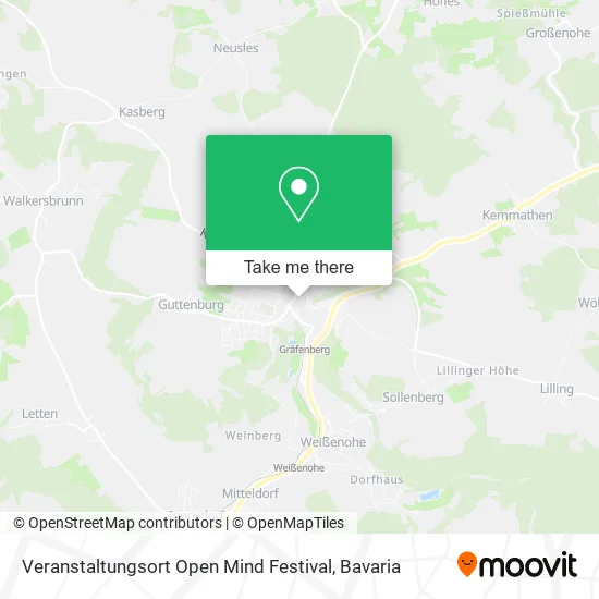 Карта Veranstaltungsort Open Mind Festival