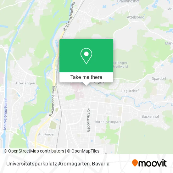 Карта Universitätsparkplatz Aromagarten
