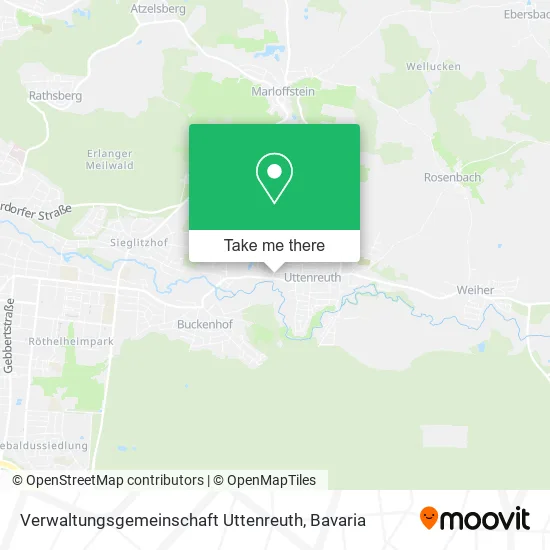 Карта Verwaltungsgemeinschaft Uttenreuth