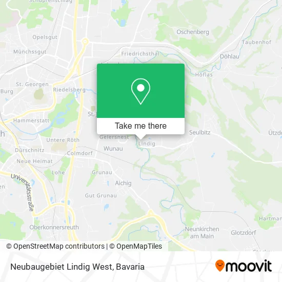 Карта Neubaugebiet Lindig West