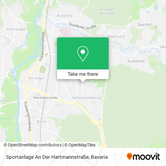 Карта Sportanlage An Der Hartmannstraße