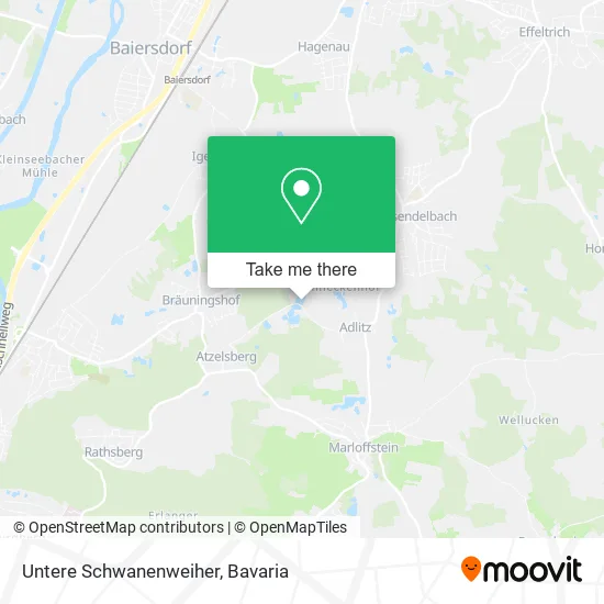 Карта Untere Schwanenweiher