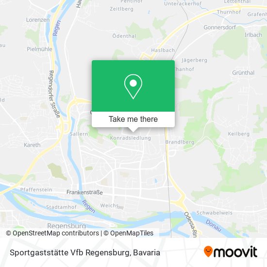 Sportgaststätte Vfb Regensburg map