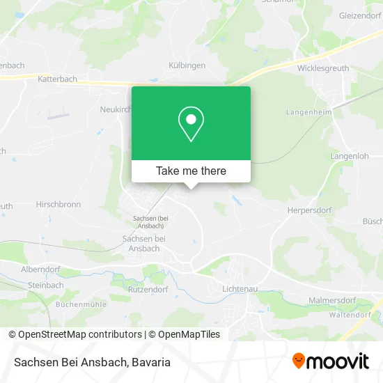 Карта Sachsen Bei Ansbach