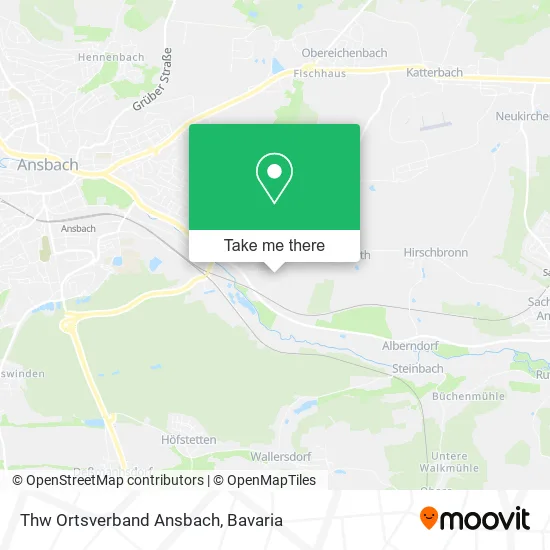 Карта Thw Ortsverband Ansbach