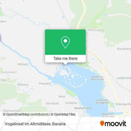 Карта Vogelinsel Im Altmühlsee