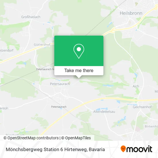 Карта Mönchsbergweg Station 6 Hirtenweg