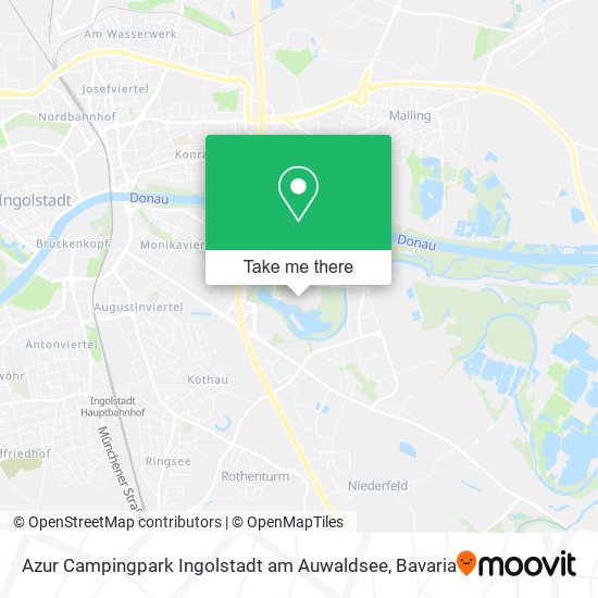 Azur Campingpark Ingolstadt am Auwaldsee map
