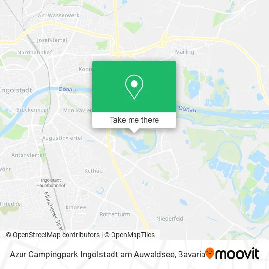 Карта Azur Campingpark Ingolstadt am Auwaldsee