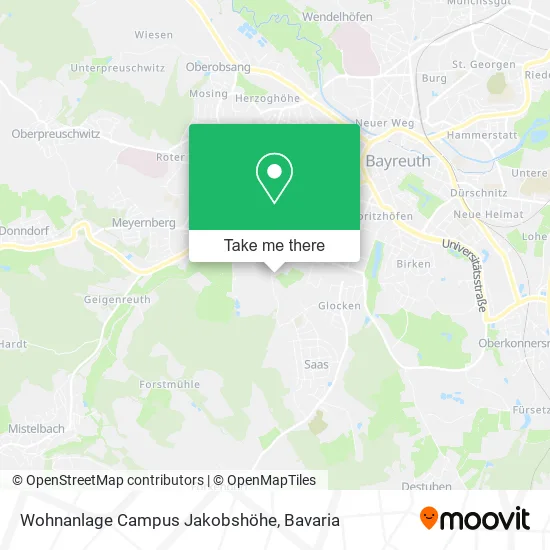 Карта Wohnanlage Campus Jakobshöhe