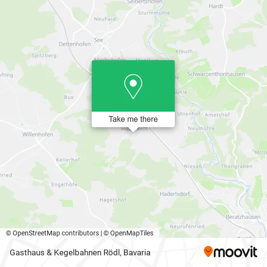 Карта Gasthaus & Kegelbahnen Rödl