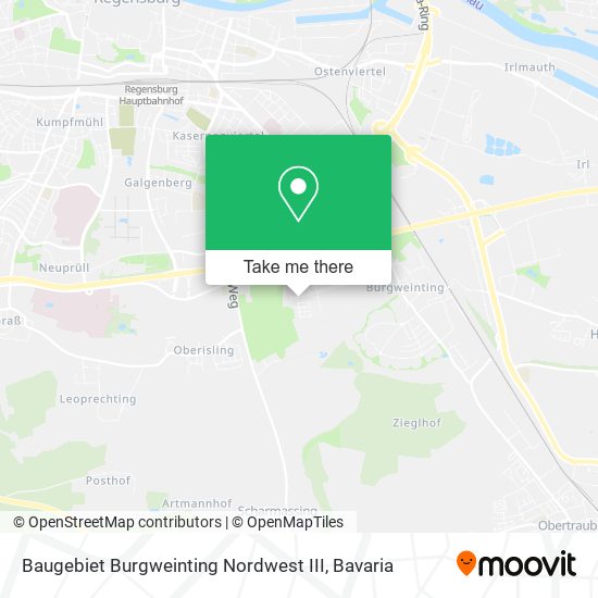 Baugebiet Burgweinting Nordwest III map