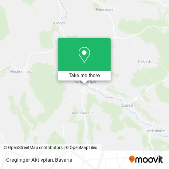 Карта Creglinger Aktivplan