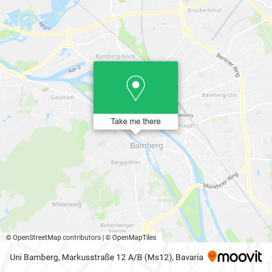 Карта Uni Bamberg, Markusstraße 12 A / B (Ms12)