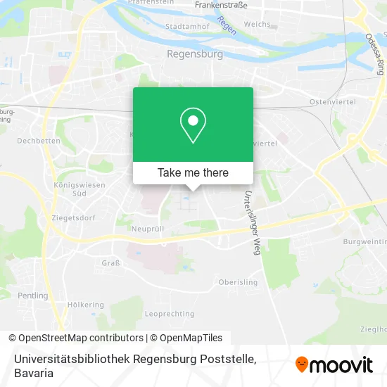 Карта Universitätsbibliothek Regensburg Poststelle
