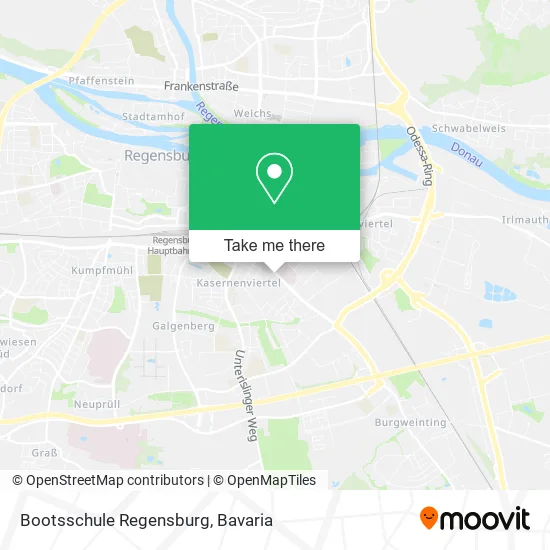 Карта Bootsschule Regensburg