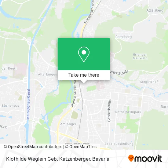 Карта Klothilde Weglein Geb. Katzenberger