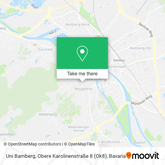 Карта Uni Bamberg, Obere Karolinenstraße 8 (Ok8)