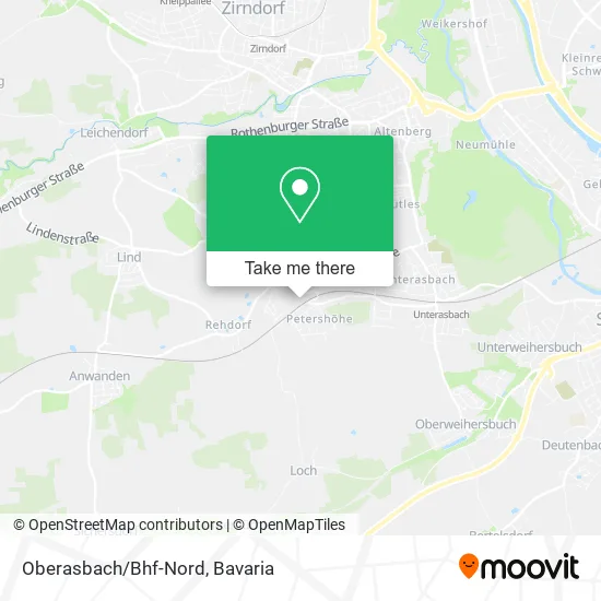 Карта Oberasbach/Bhf-Nord