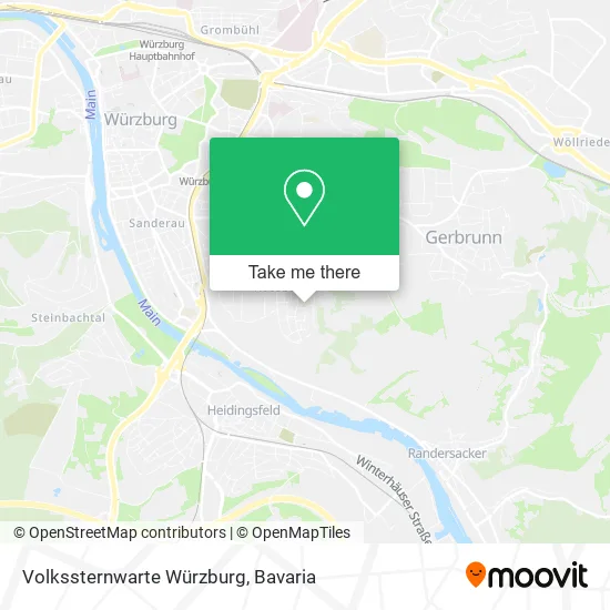 Карта Volkssternwarte Würzburg