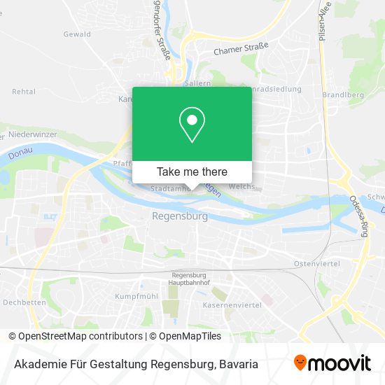 Карта Akademie Für Gestaltung Regensburg