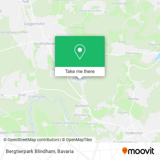 Карта Bergtierpark Blindham