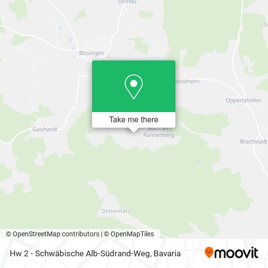 Hw 2 - Schwäbische Alb-Südrand-Weg map