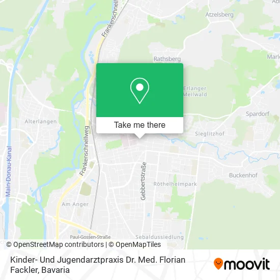 Карта Kinder- Und Jugendarztpraxis Dr. Med. Florian Fackler