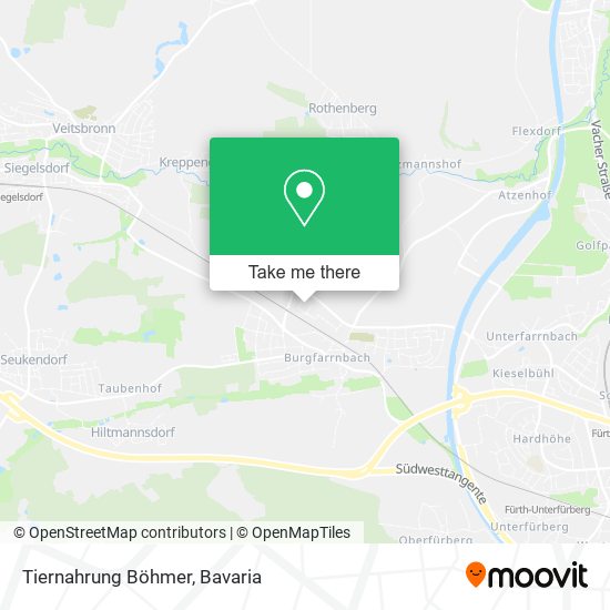 Tiernahrung Böhmer map
