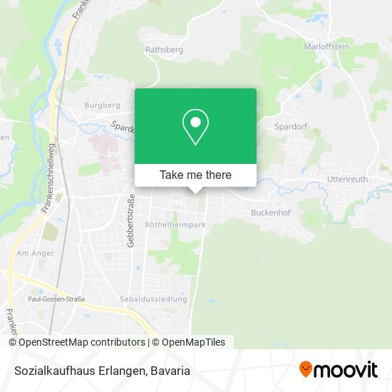 Sozialkaufhaus Erlangen map
