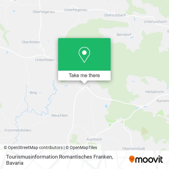 Tourismusinformation Romantisches Franken map