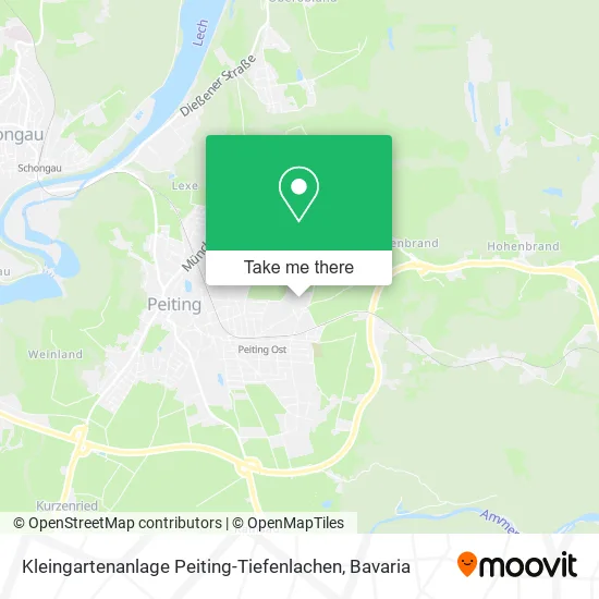 Карта Kleingartenanlage Peiting-Tiefenlachen