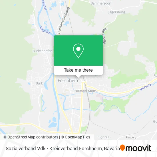 Карта Sozialverband Vdk - Kreisverband Forchheim