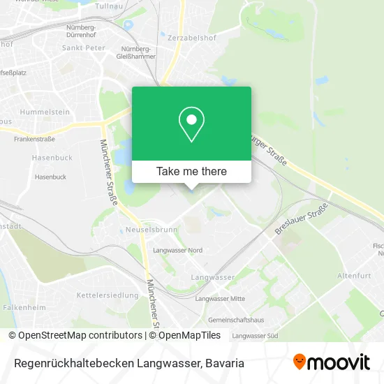Карта Regenrückhaltebecken Langwasser