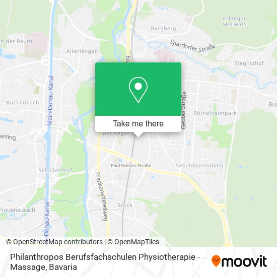 Philanthropos Berufsfachschulen Physiotherapie - Massage map