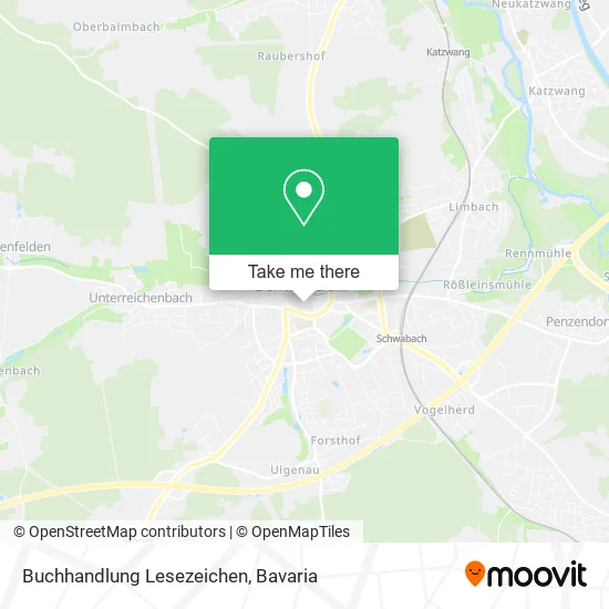 Карта Buchhandlung Lesezeichen
