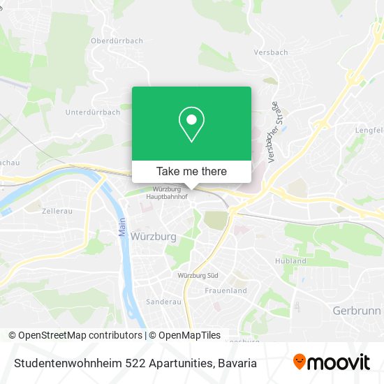 Studentenwohnheim 522 Apartunities map