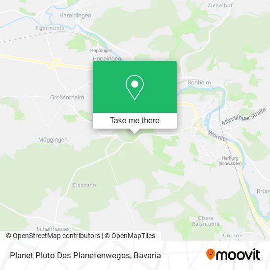 Planet Pluto Des Planetenweges map