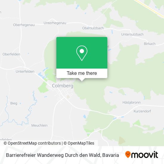 Barrierefreier Wanderweg Durch den Wald map