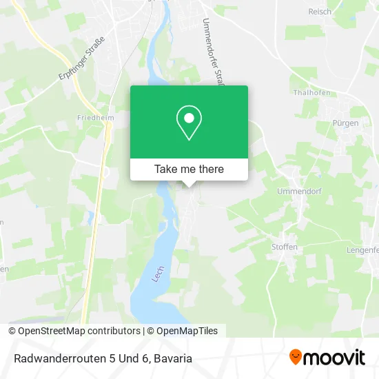 Карта Radwanderrouten 5 Und 6