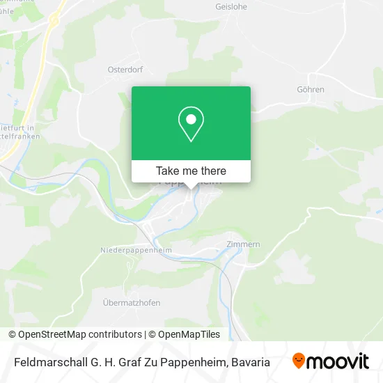 Карта Feldmarschall G. H. Graf Zu Pappenheim