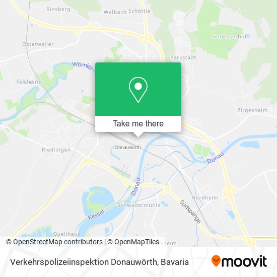 Карта Verkehrspolizeiinspektion Donauwörth