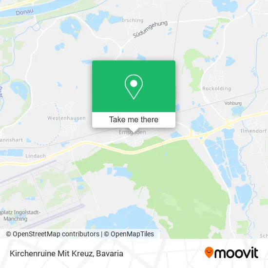 Карта Kirchenruine Mit Kreuz