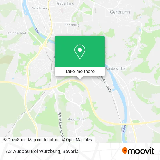 Карта A3 Ausbau Bei Würzburg