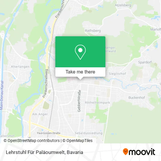 Lehrstuhl Für Paläoumwelt map
