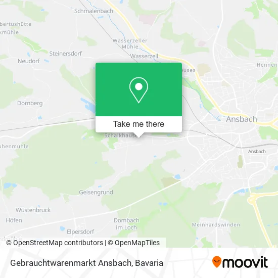 Карта Gebrauchtwarenmarkt Ansbach