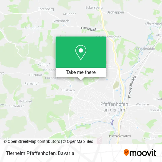 Карта Tierheim Pfaffenhofen