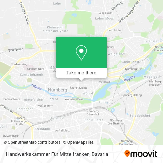 Карта Handwerkskammer Für Mittelfranken